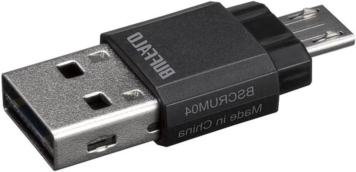 Kaartlezer - Adapter - Bestanden Overzetten - Compact Design - 4.4 x 1.5 cm - Zwart