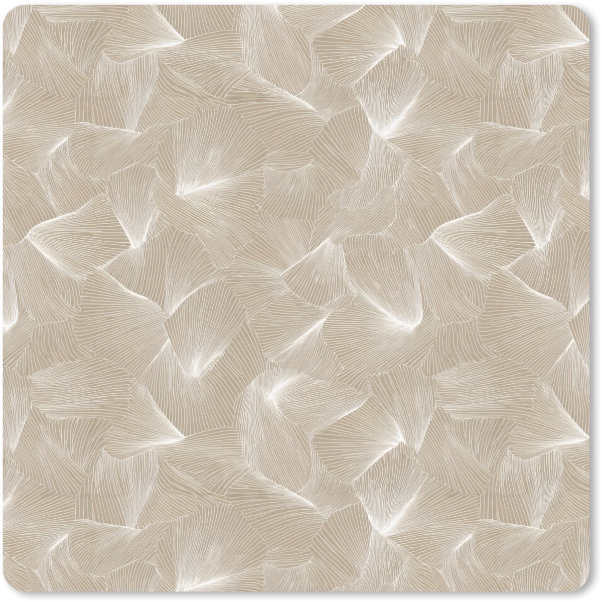 Muismat 30x30 cm - Mousepad Organisch - Textuur - Beige - Muismatten