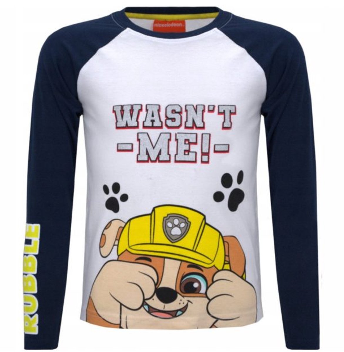 Paw Patrol Zwart kindershirt met lange mouwen, 128 cm