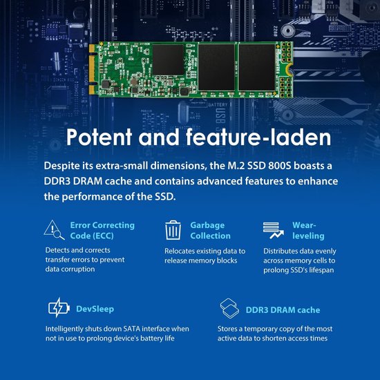 Interne SSD - Opslag Schijf - Snellere Computer - M.2 Vormfactor - 256 GB - Groen van Merkloos — afbeelding 2