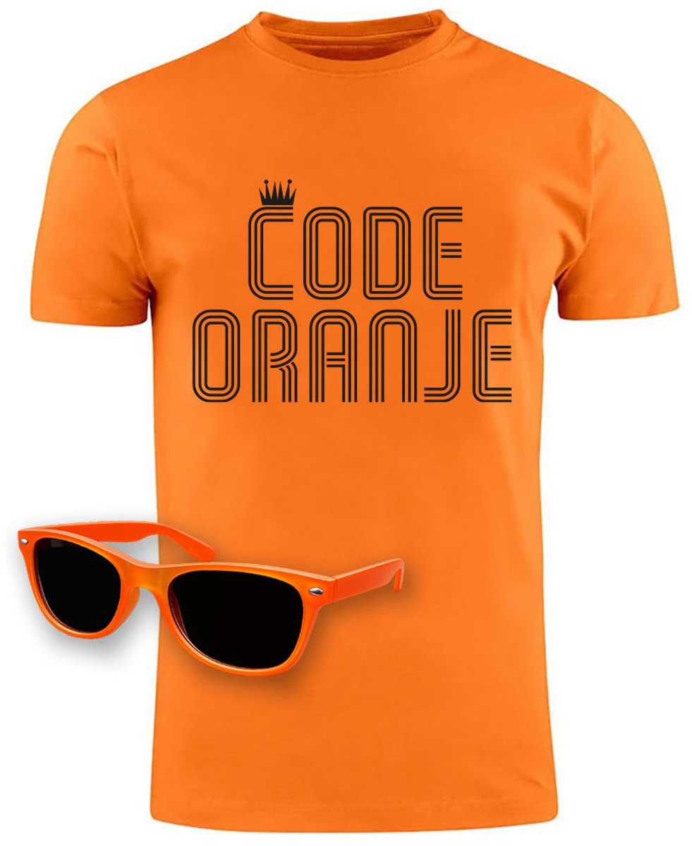 Oranje T-shirt Nederland Voetbal WK 2026 Shirt + Zonnebril