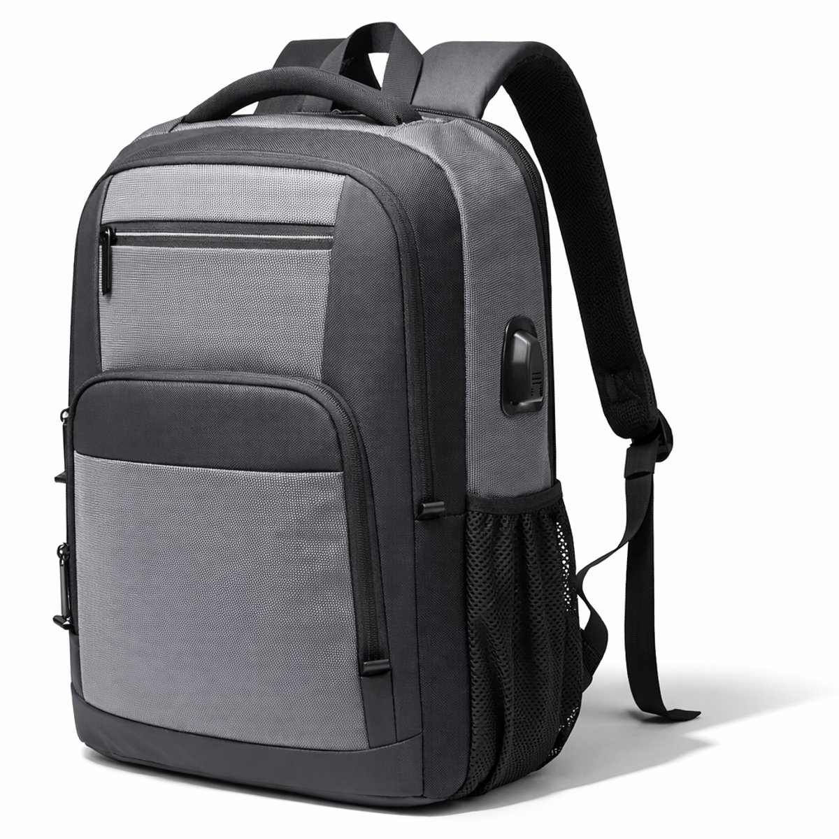Laptop Rugzak 15.6 inch - Anti-diefstal - Waterbestendig - USB Oplaadpoort - Grijs