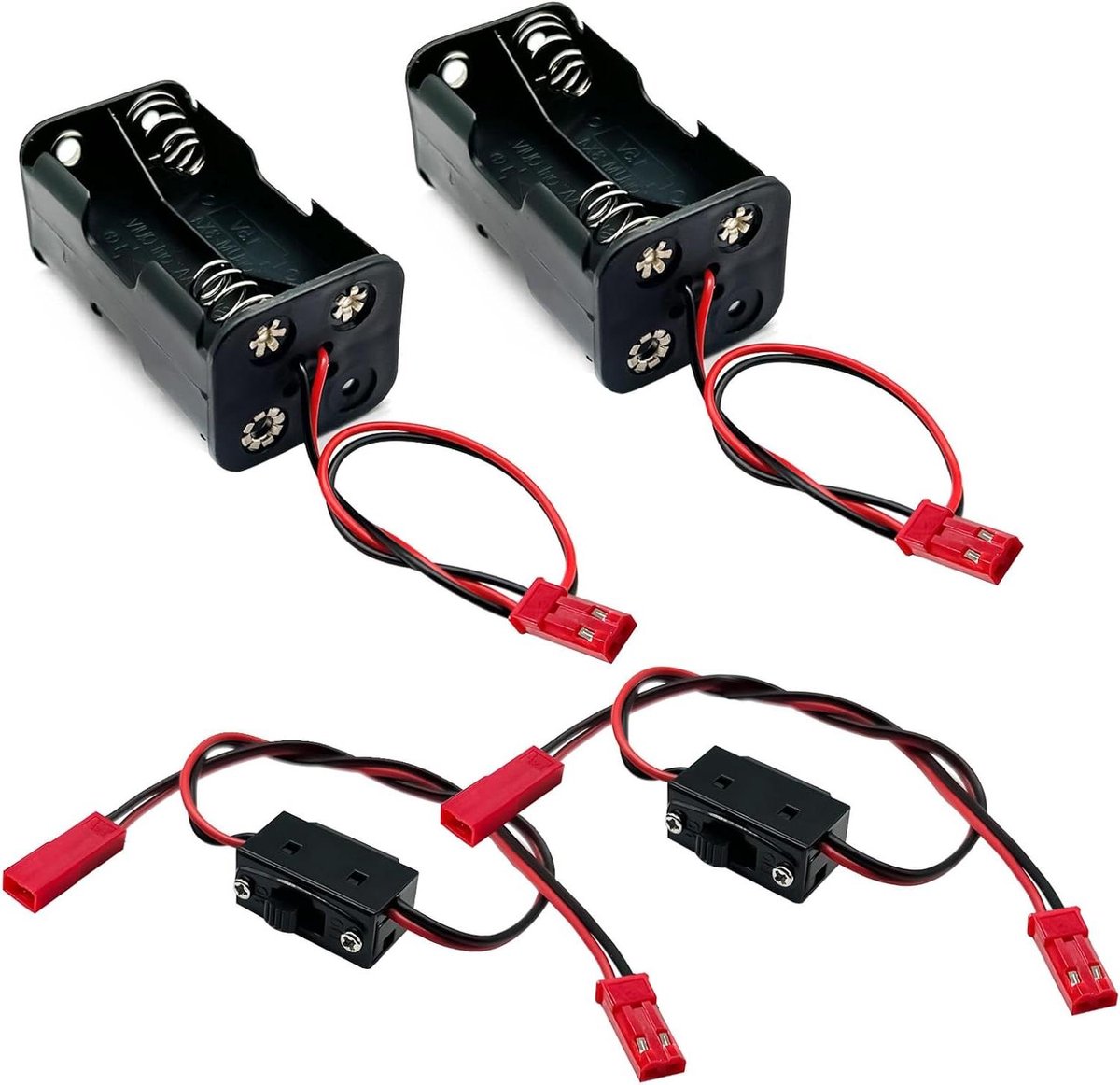 RC Batterijhouder Schakelaar - AA Batterij Box - RC Auto Voeding - Universele Aan/Uit