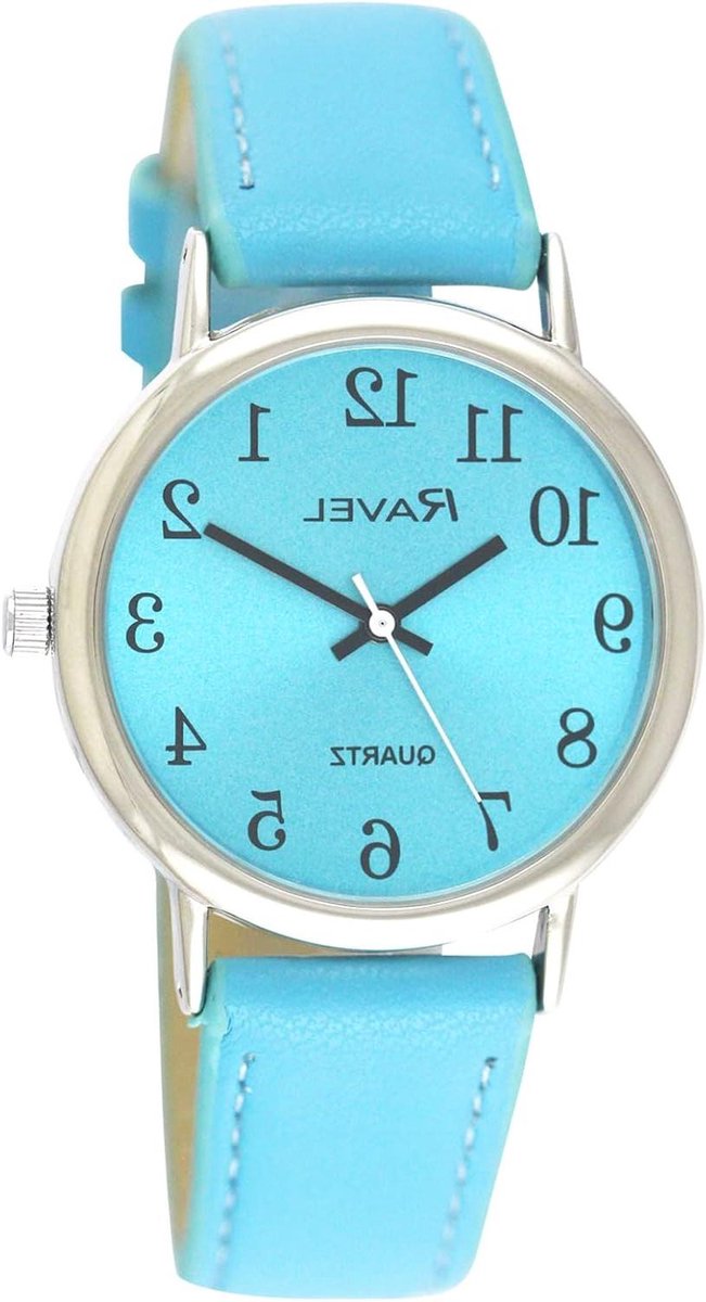 Dameshorloge - Armbandhorloge Analoog - Dagelijks gebruik - Turquoise Sunburst Wijzerplaat - 36 mm Kast - Zilverkleurig