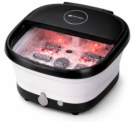 Turbotronic ST-FBM10 – voetenbad 10L – 6 rollers – tot 45°C – zwart
