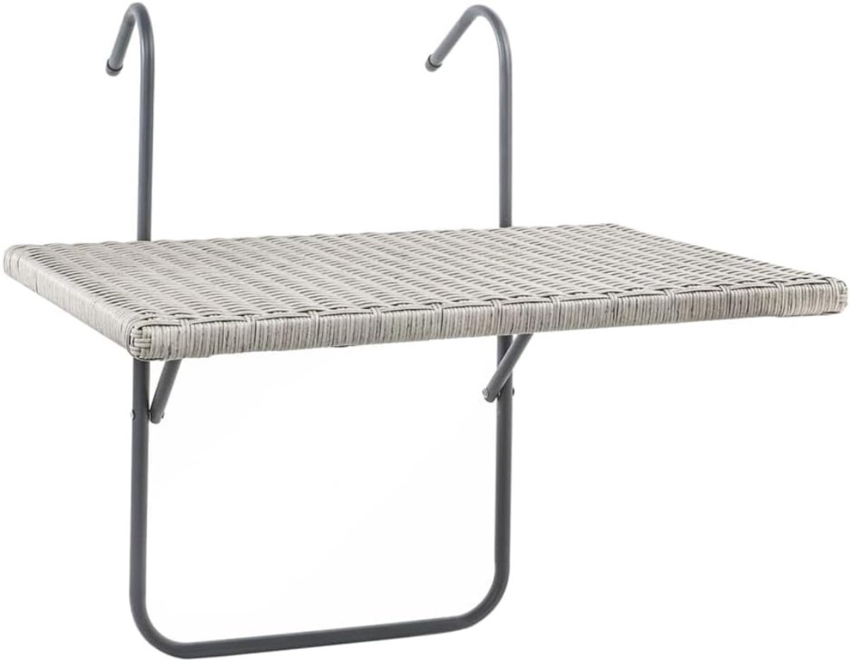 Balkontafel Hangend – Inklapbaar Balkonbar - Hangtafel Voor Aan Het Balkon – Hang tafel Balkon - Vouwtafel - Wandtafel –Grijs