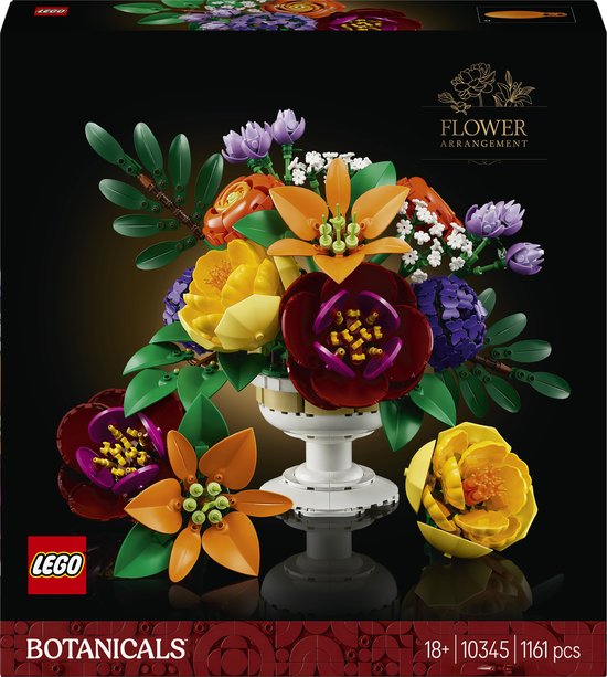 LEGO® Botanicals Bloemstuk, decoratie voor in huis, bouwset voor volwassenen - 10345