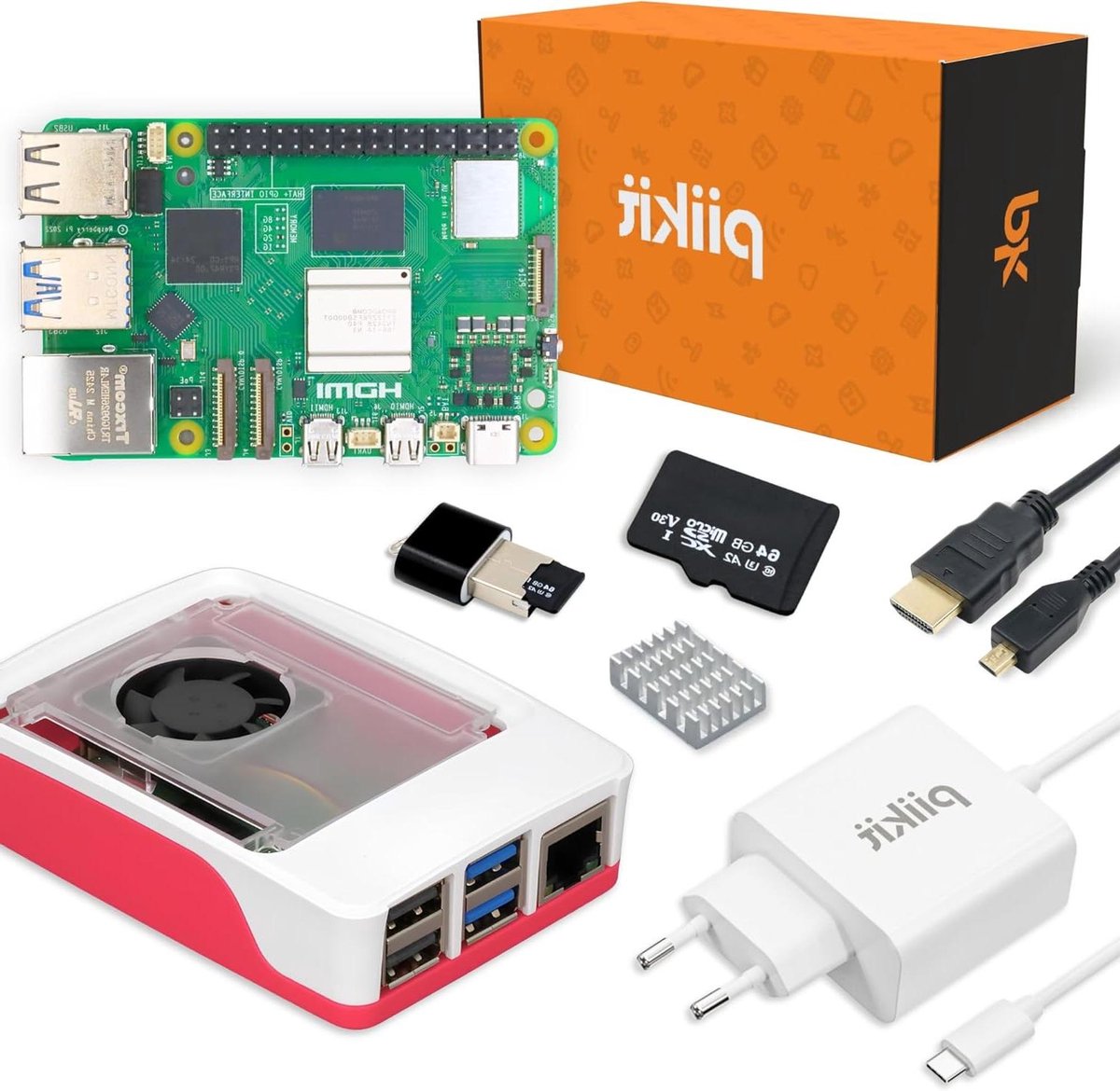 Raspberry Pi 5 Starter Kit - Single Board Computer Kit - Project Ontwikkeling - Inclusief Ventilator en Koellichaam