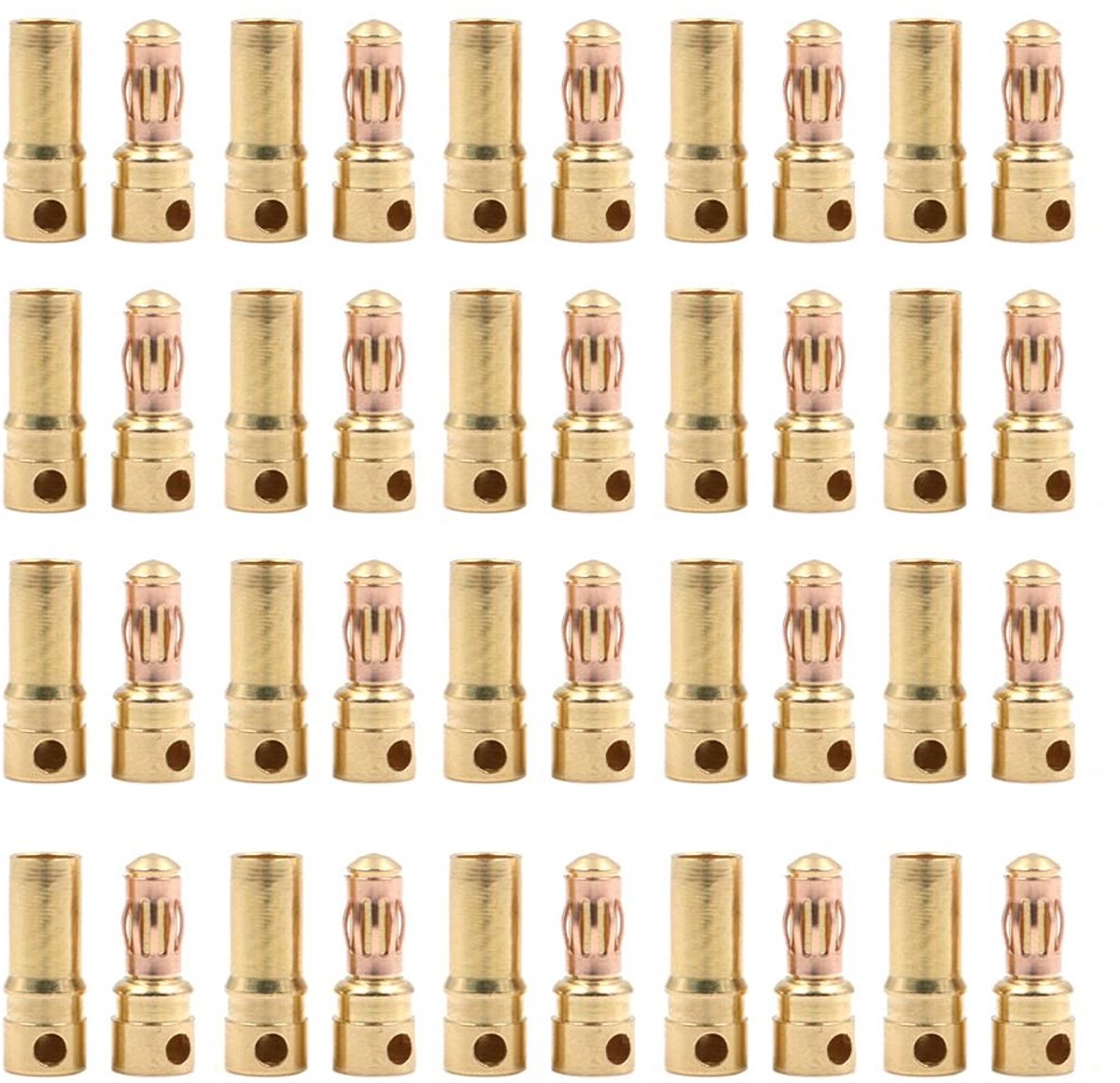 Store_8 - 20 paar 3.5mm Banaan Plug - Bullet Connector Vervangingen - Gouden Toon - Hoge Kwaliteit - Ideaal voor Audiotoepassingen - Corrosiebestendig