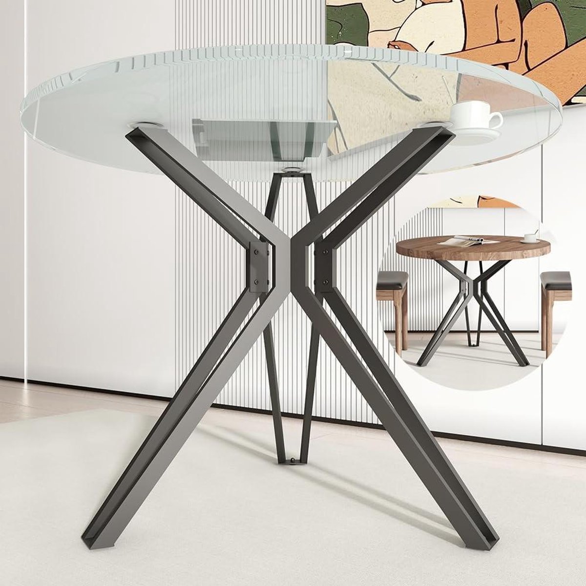 Tafelpoten Set - Tafelbasis Metaal - Doe-het-zelf Meubels - Met Zuignappen - 28 inch - Zwart