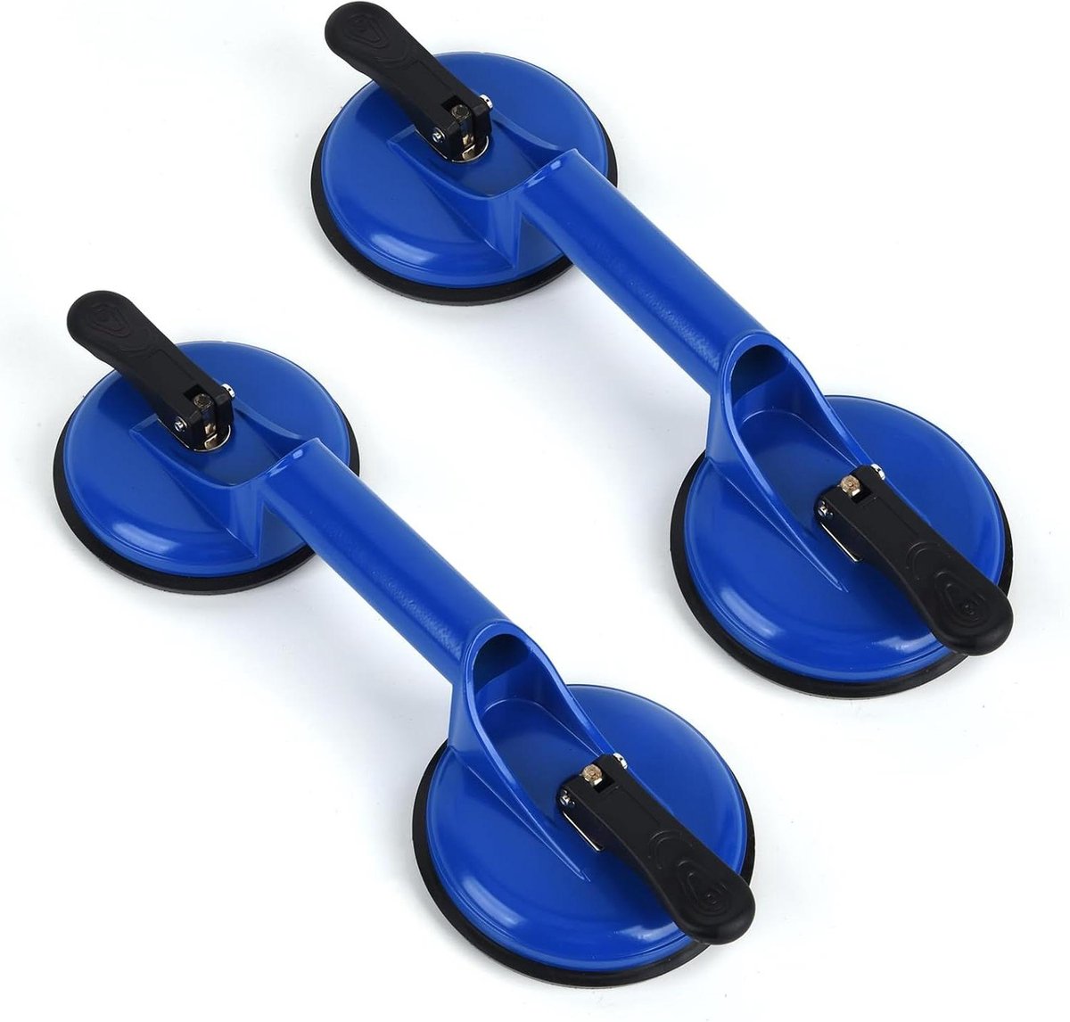 Zuignappen Heavy Duty - Glaslifter Vacuüm - Zware Objecten Verplaatsen - Aluminiumlegering Frame - 200 lbs Hefgewicht - Blauw