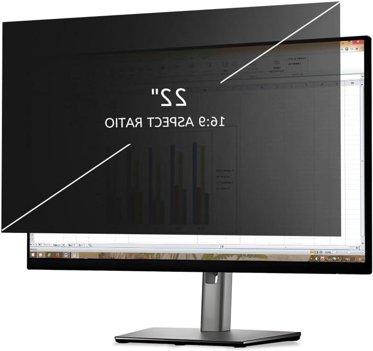 Monitor Privacy Filter - Scherm Privacy - Informatie Beveiligen - Anti Spy 28 Graden - 22 Inch 16:9 - Mat