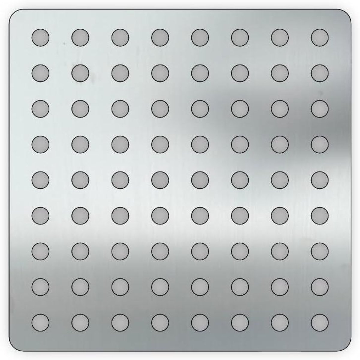 Afvoerzeef RVS - Douchegootfilter Bodemput - Voorkomt Verstopping - 72 Kleine Gaten - 12x1