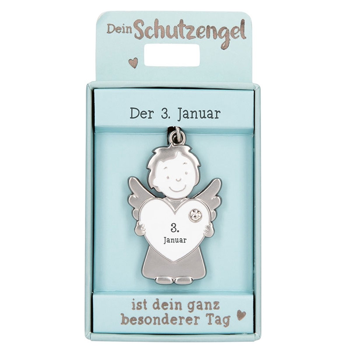 Depesche sleutelhanger engel geluk multi kleurig cadeau.