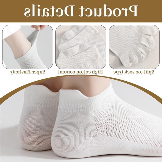 Yogasokken voor dames en heren, 3 paar antislip vijf teensokken van ademend katoen voor optimale grip en comfort tijdens yoga en sportactiviteiten — afbeelding 2