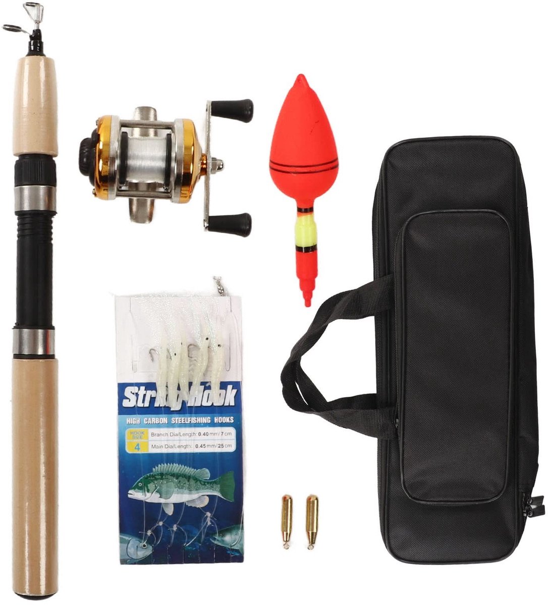 Allecto - IJsvissen Combo Kit - Ultralichte IJsvisuitrusting - Hengel Molen Tas - Ideaal voor IJsvisserij - Inclusief Tas - Geschikt voor Beginners...