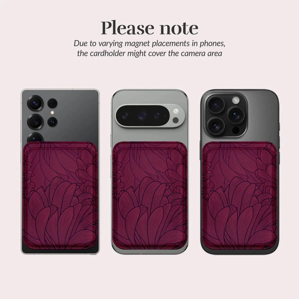 Mio by Mobilize Pasjeshouder - 3 Pasjes - MagSafe Compatible - Berry Blooms — cadeau in Cadeau-ideeën - foto 2