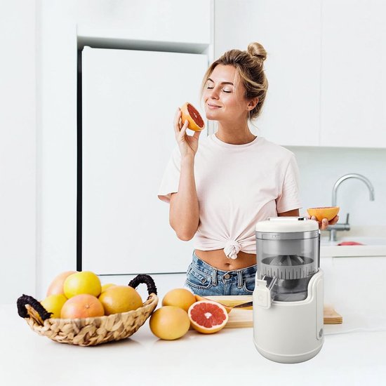Dailygoody - USB Oplaadbare Elektrische Sapcentrifuge - Compact en Praktisch - Lekvrije Tuit - Zilver - Citrusvruchten - 500ML - Geschikt voor fruit e... — afbeelding 3
