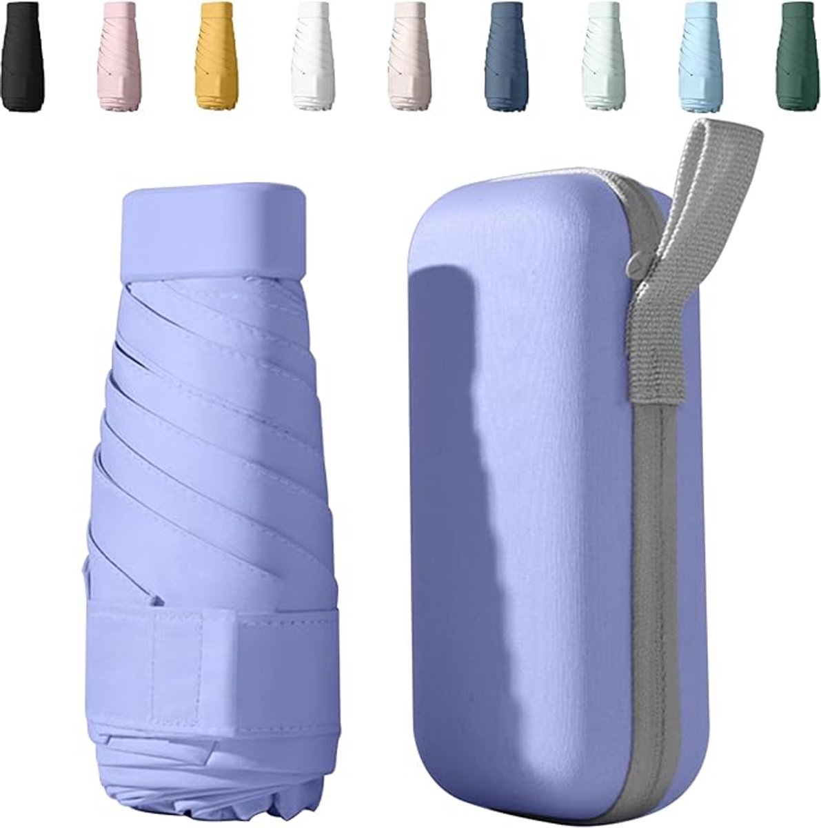 Zakparaplu met Etui - Mini Paraplu - Reisparaplu Klein - Compacte Paraplu - Opvouwbaar - Windbestendig - Lichtgewicht - UV-Paraplu - Lila - van Imperatoris
