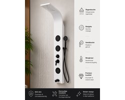 Luxe Mat Witte Douchekolom – Regendouche & Massagefunctie