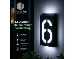FS Fusion Pack LED Solar Huisnummer Verlichting - Decoratieve Tuin- en Gevelverlichting Huisnummer bord