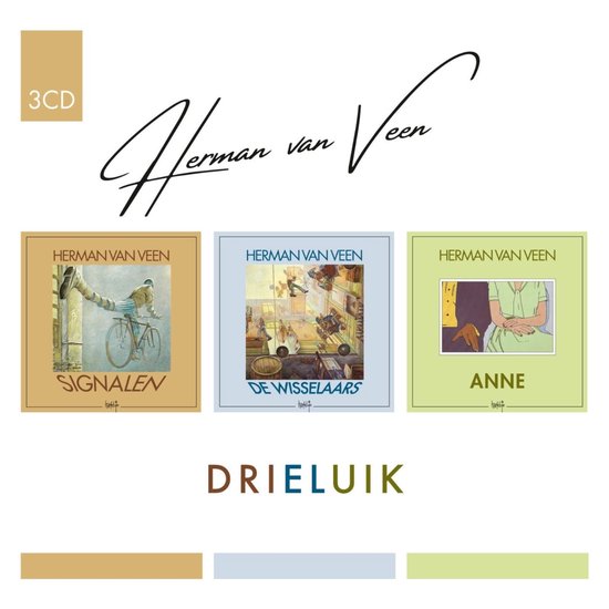 3CD Drieluik van Herman Van Veen met 'Signalen', 'De Wisselaars' en 'Anne'.