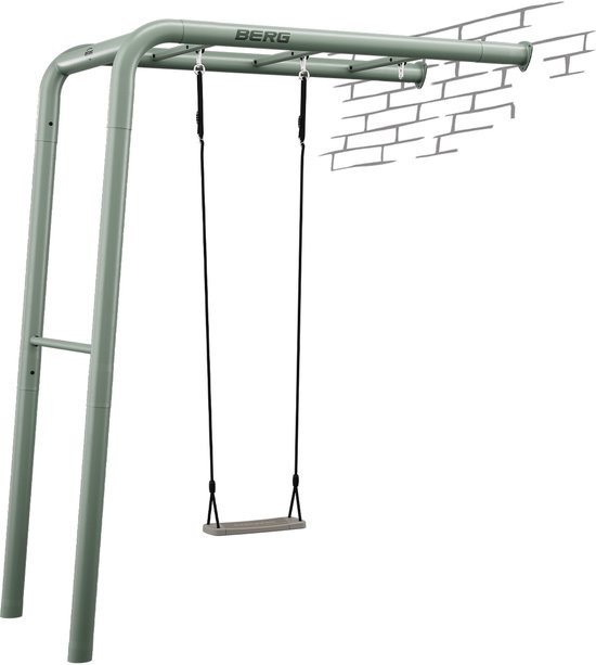 PlayBase Wall Green + Swing set, met schommel