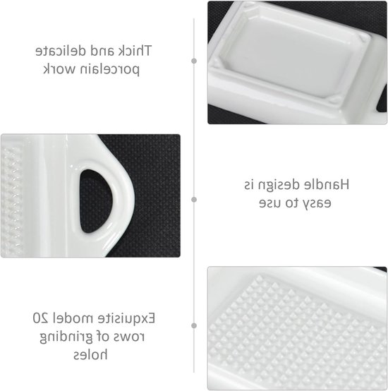Handmatige Gembermolen met Schoonmaakborstel en Keramisch Bord, Ideaal voor Gember en Knoflook, Keukengereedschap voor Efficiënte Bereiding (6.8*11cm) — afbeelding 2