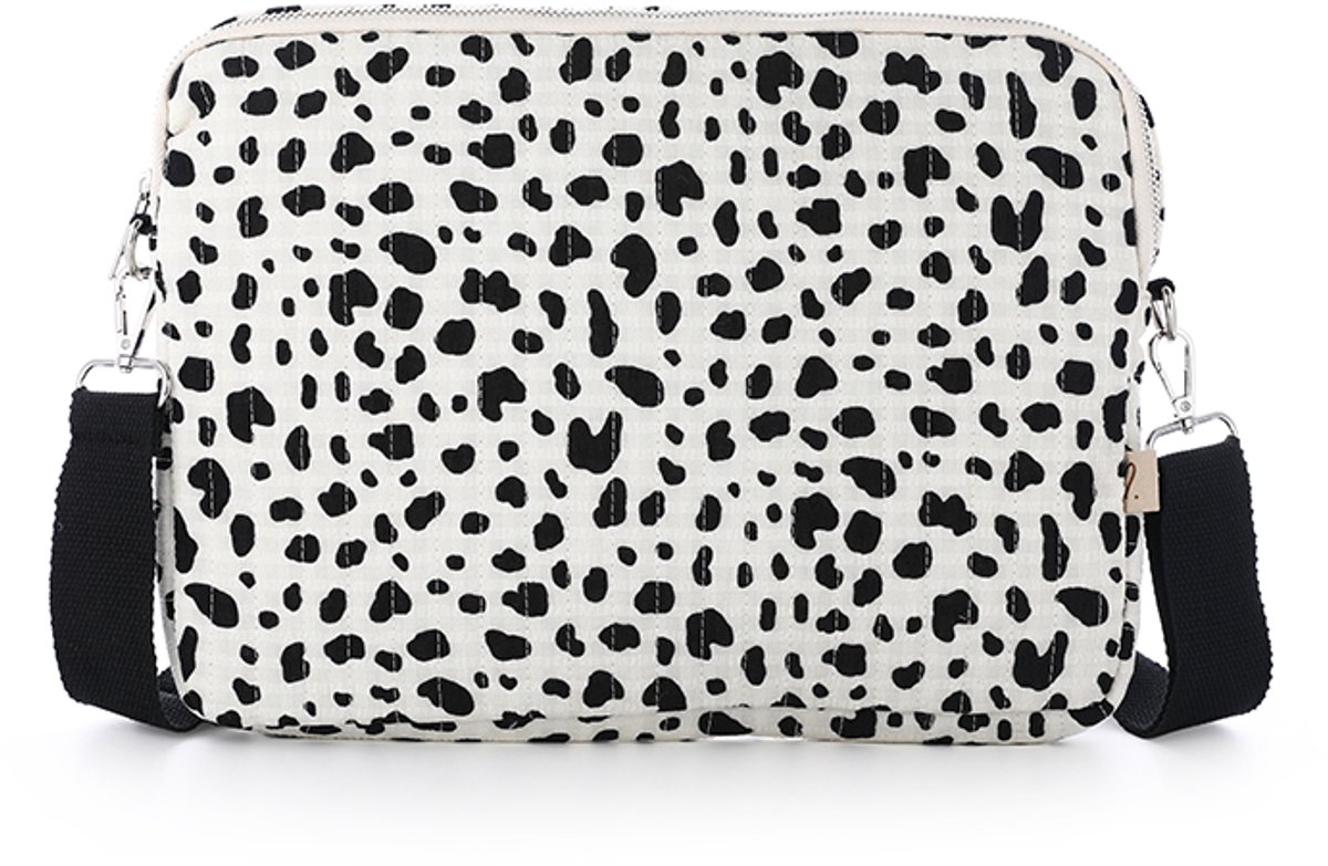 Trendy Laptop- & iPad Tas met Leopard Print - Geschikt voor 13 inch - Modieuze Schoudertas Dames - 32 x 24 cm - Luipaard 3