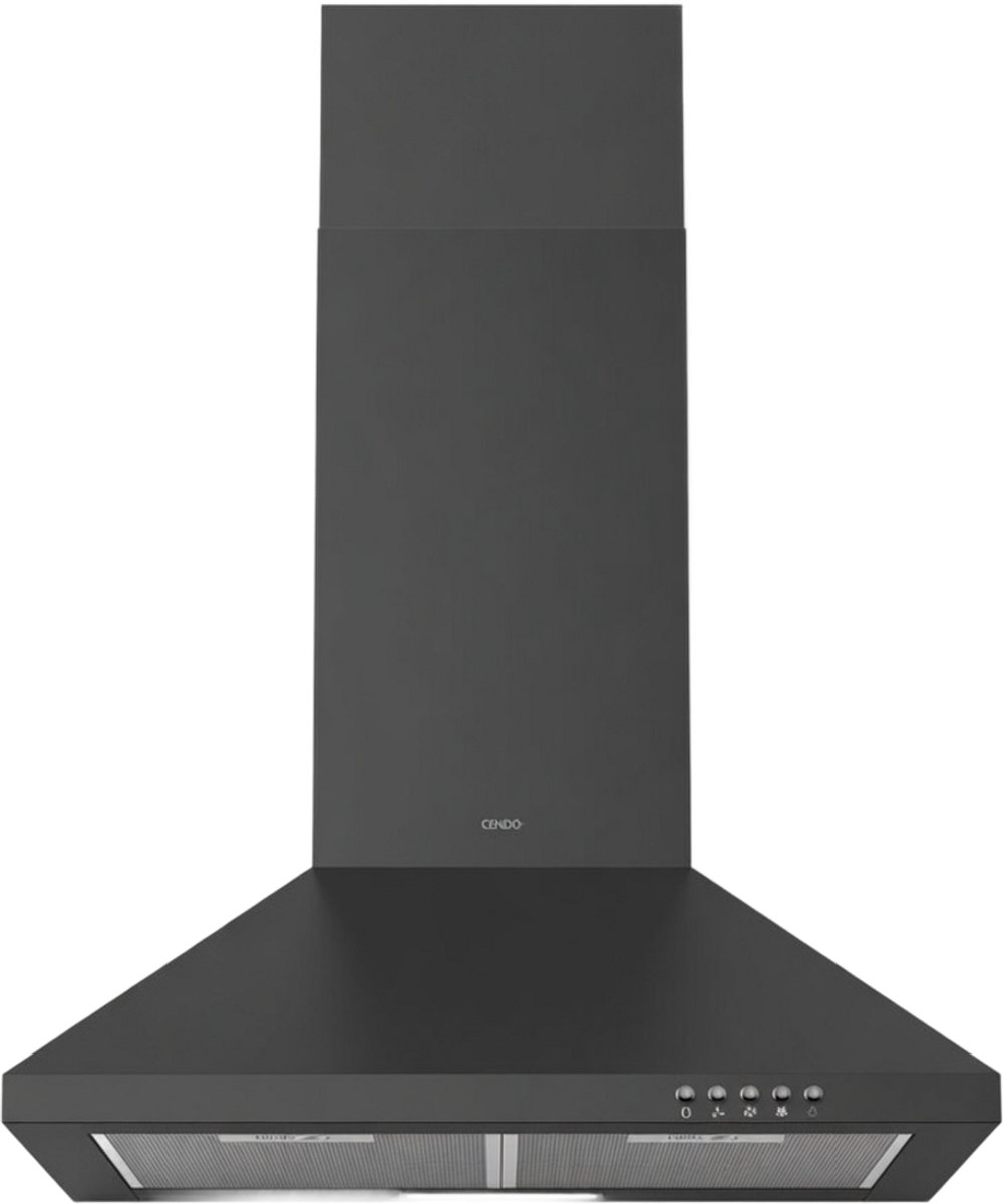 CENDO BMB536PDZ - Wand Afzuigkap - 60 cm - Piramide - Zwart