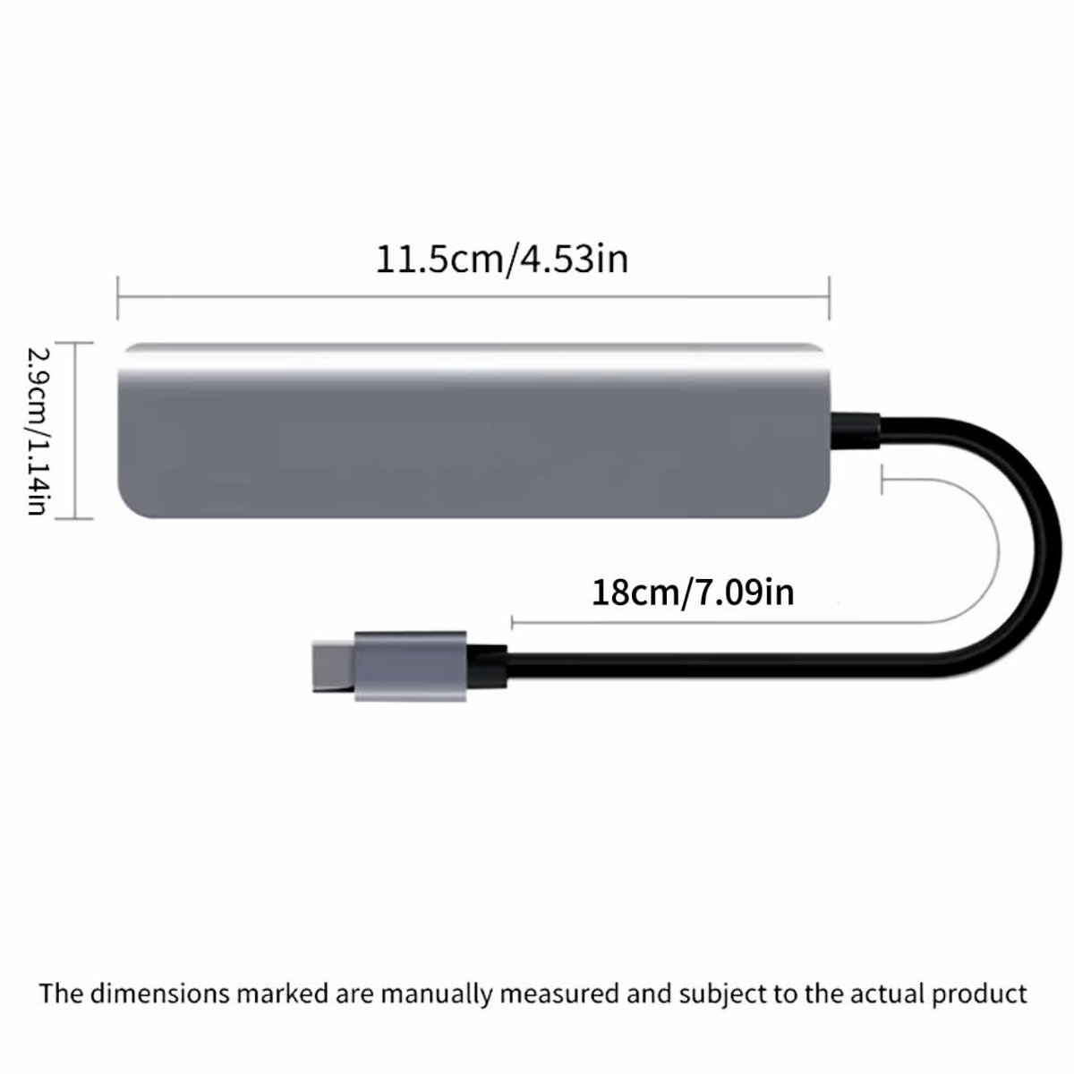 6-in-1 USB-C Hub - 4K HDMI - 3x USB 3.1 - SD/TF Kaartlezer thumbnail 5