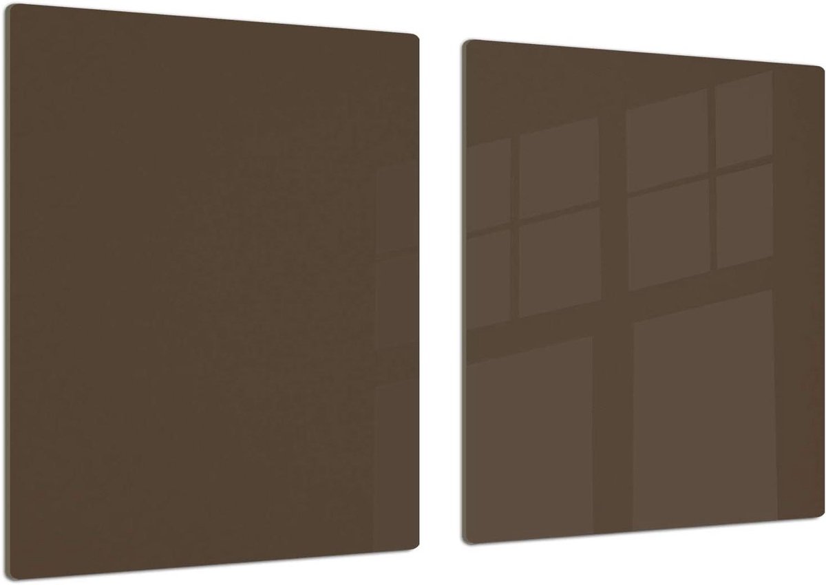 Glazen Hakplank - Snijplank Werkblad - Keukenwerk - Gehard Glas - 80 x 52 cm - Bruin