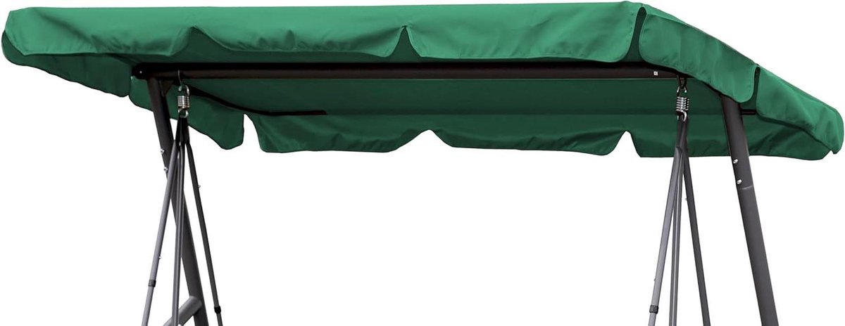 Schommelbank Vervangend Dak - Reserve Luifel Schommel - Tuin Ontspanning - Universele Pasvorm - 200 x 145 cm - Groen