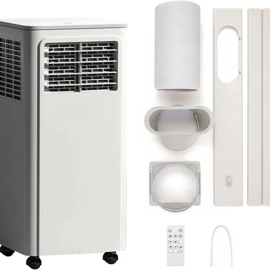 Mobiele Airconditioner 3-in-1 Koelen Ventileren Ontvochtigen 2,05 kW 7000 BTU voor 18 m² Wit Draagbaar
