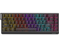 AJAZZ NK68 V2 – Mechanisch Gaming Toetsenbord – 65% Compact – RGB – Hot Swappable – Bedraad USB-C – Windows & Mac/iOS – Zwart Ribbon Design