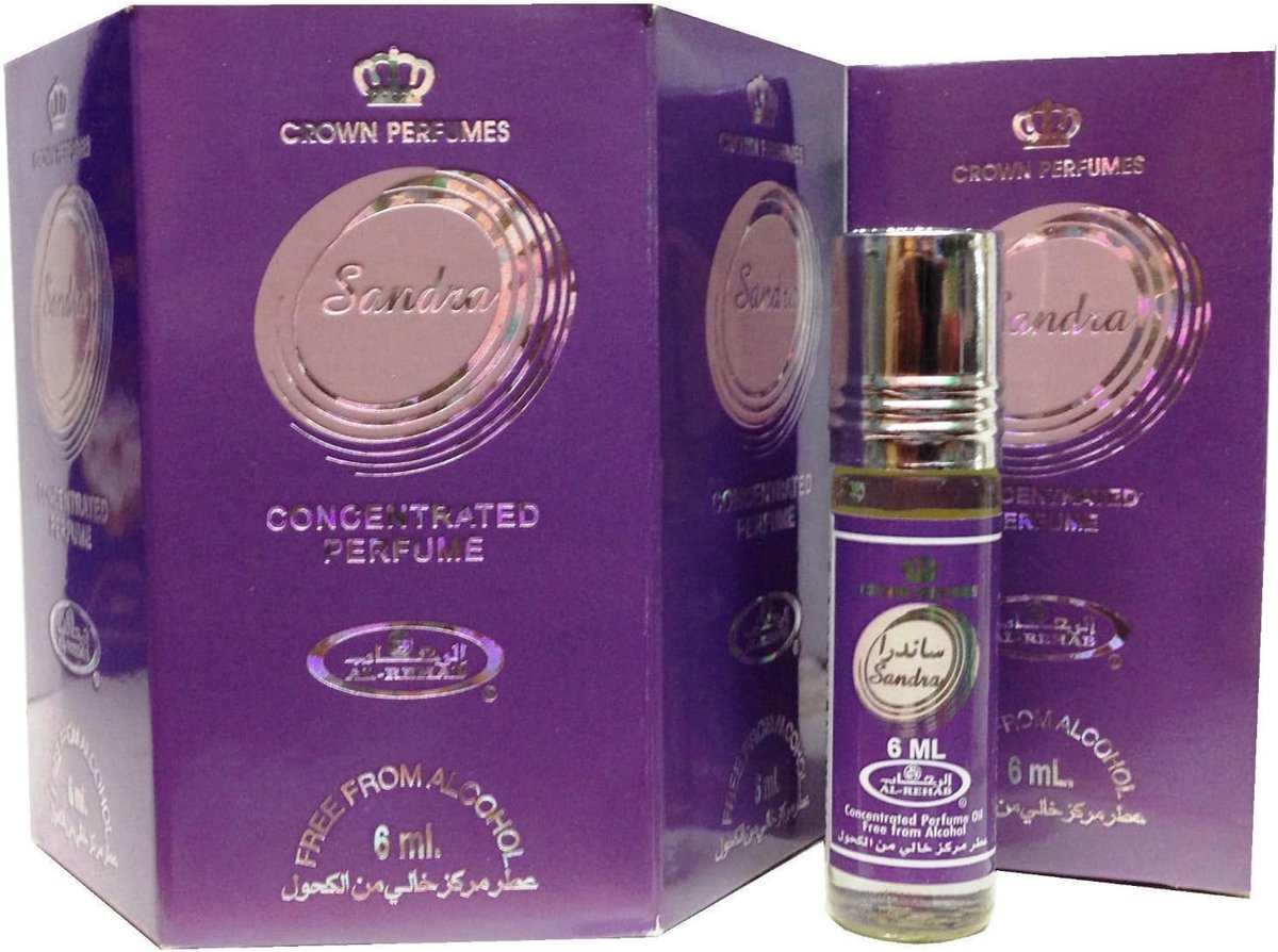 Al Rehab Sandra roller - Parfumolie attar roll on - 6 x 6ml