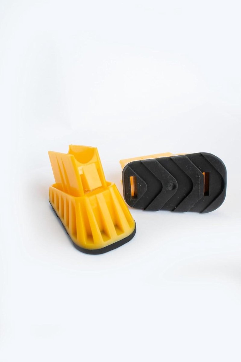 Antislip Laddervoeten - Ladder Accessoires - Stabiliteit Verhogen - Beschermt Vloeren - 4 stuks - Zwart-Geel