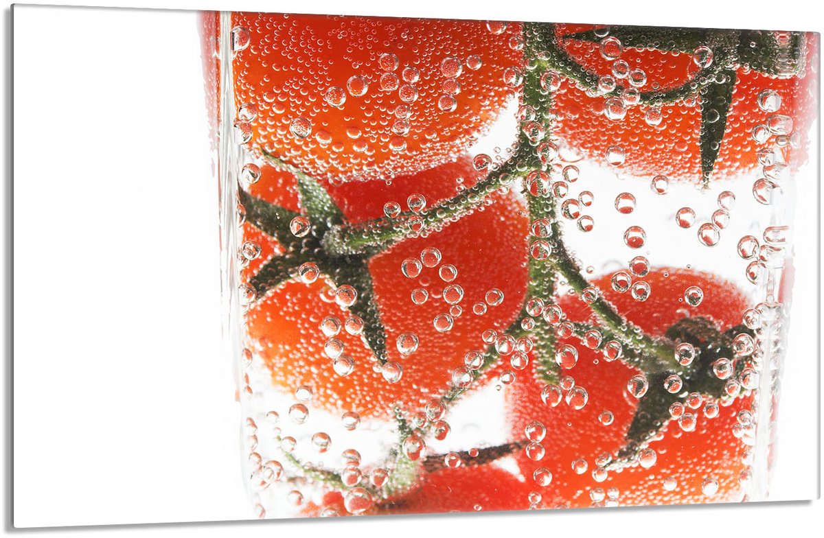 TMK ArtDeko Serie - Beschermplaat van Glasplaat - 80x52 cm - Pomidor - Hittebestendig