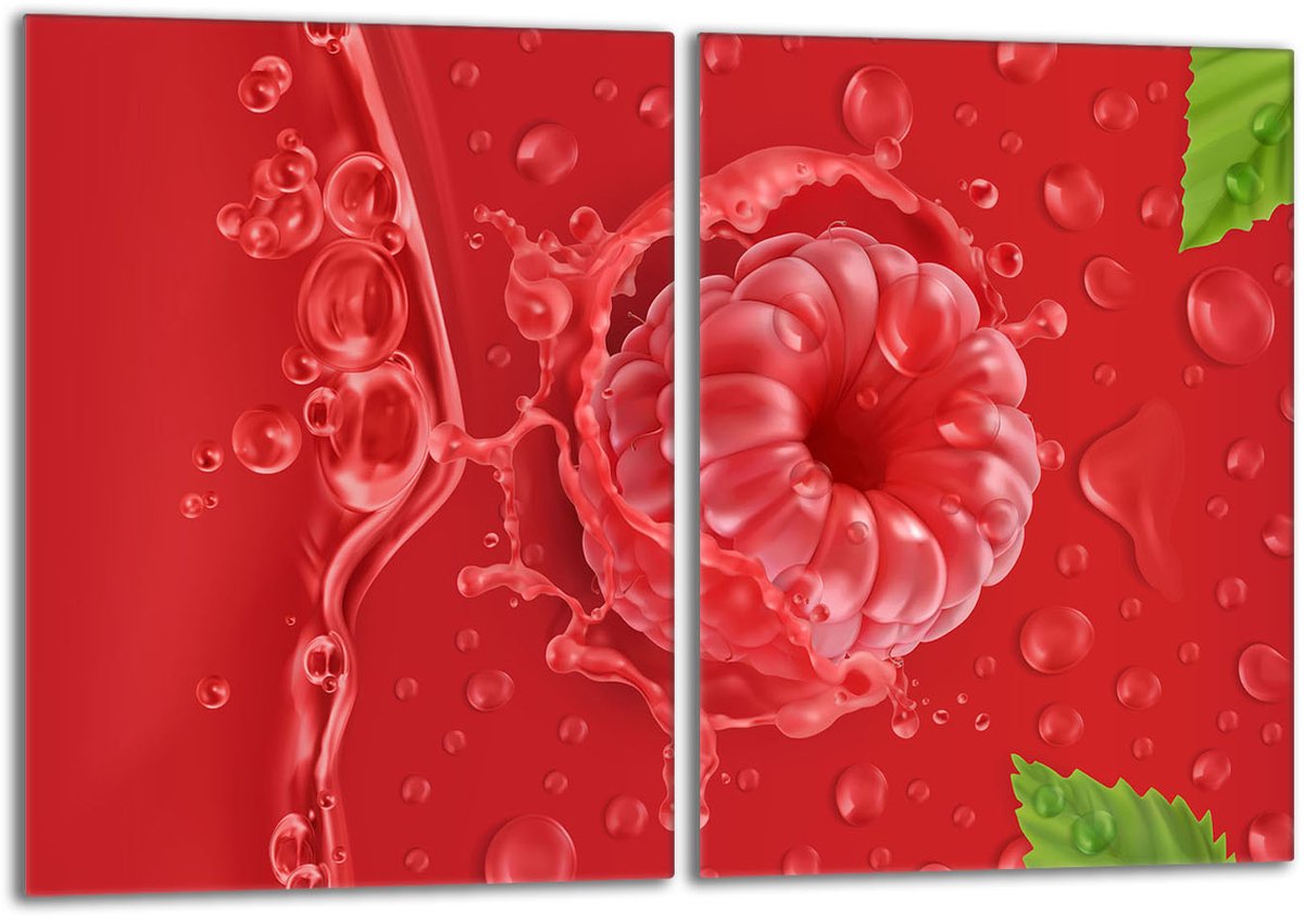TMK ArtDeko - Glazen Beschermplaat - 40x52cm - Veelkleurig - Malina