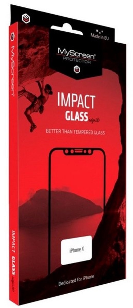 MyScreen Protector ImpactGLASS Edge 3D - Hybride Screenprotector - iPhone 7 - Zwart - 8H