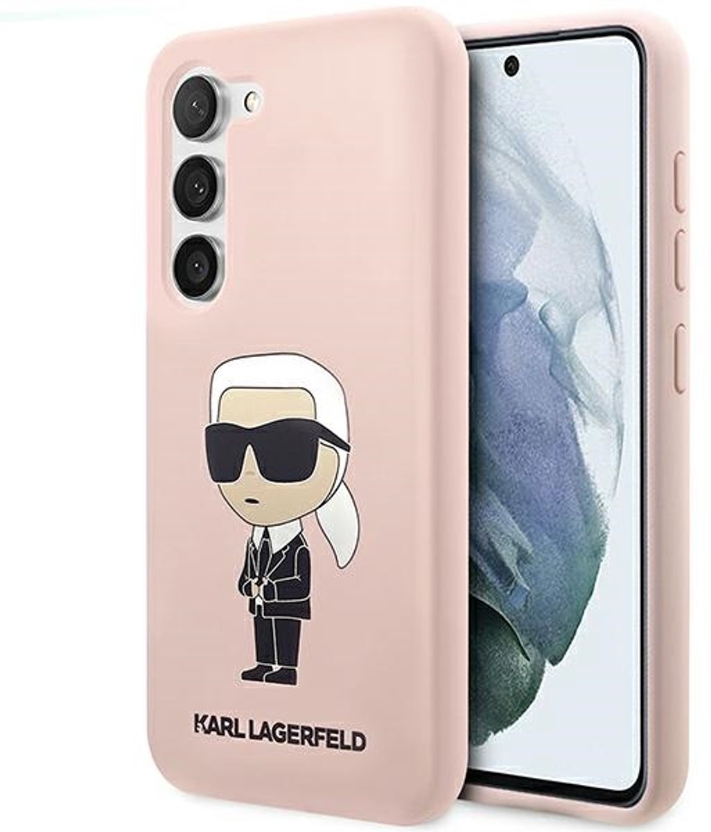 Karl - Lagerfeld - KLHCS23SSNIKBCP S23 S911 hardcase hoesje - roze Siliconen Ikonik