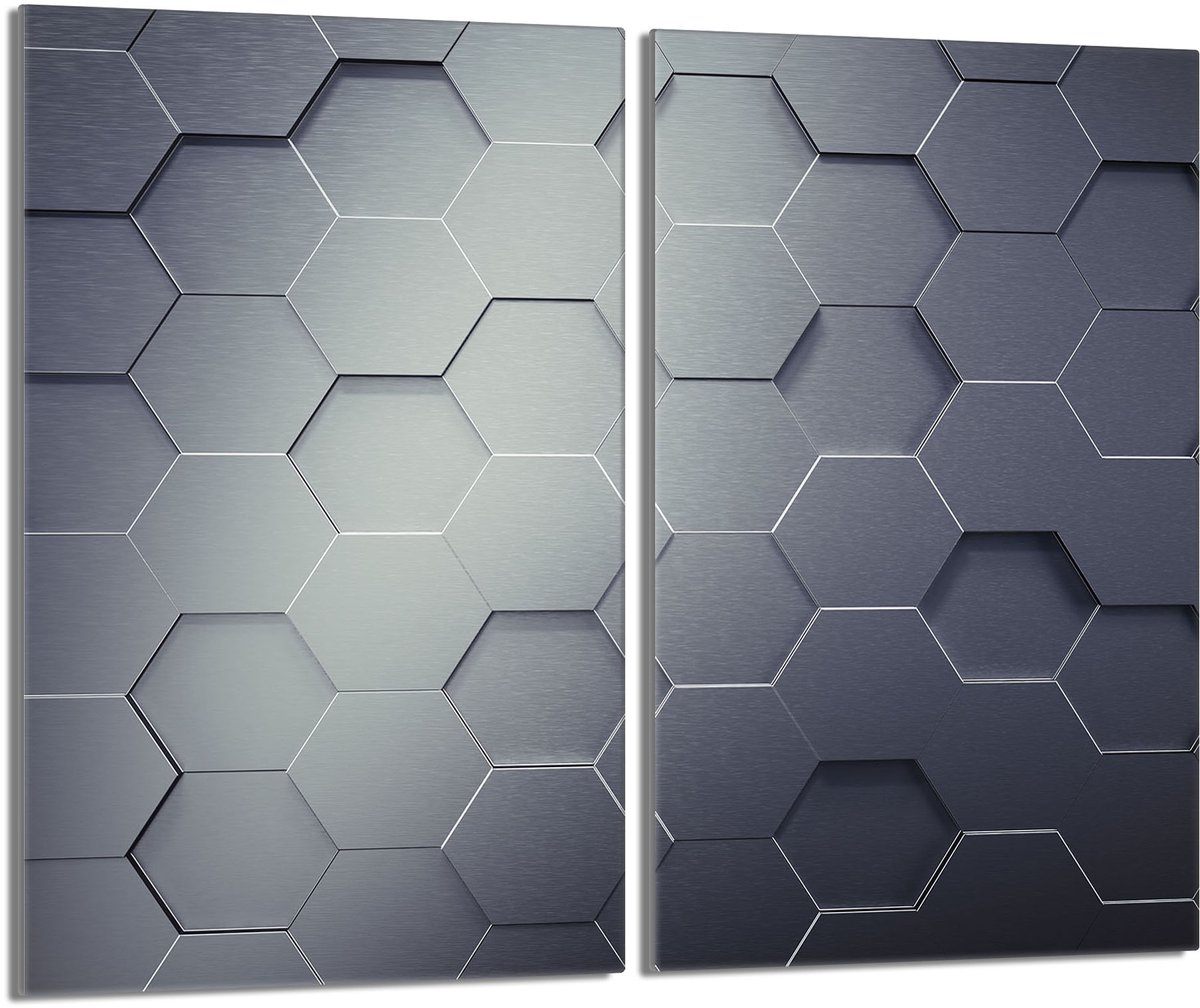 TMK ArtDeko Serie - Panbeschermer - 2x30x52 - Glas - Zwart