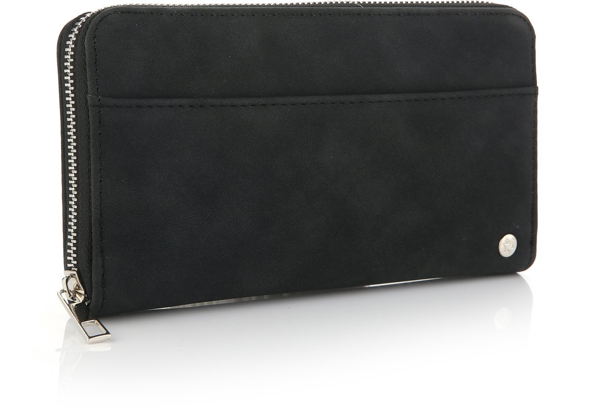 She life style - PU leren Basic dames portemonnee met voorvakje - Zwart