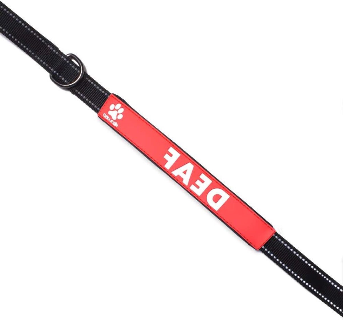 Riemhoezen Hond - Hondenriem Accessoire - Communicatie Hond - Dubbelzijdig Zichtbaar - 3.2 x 20.3 cm - Wit