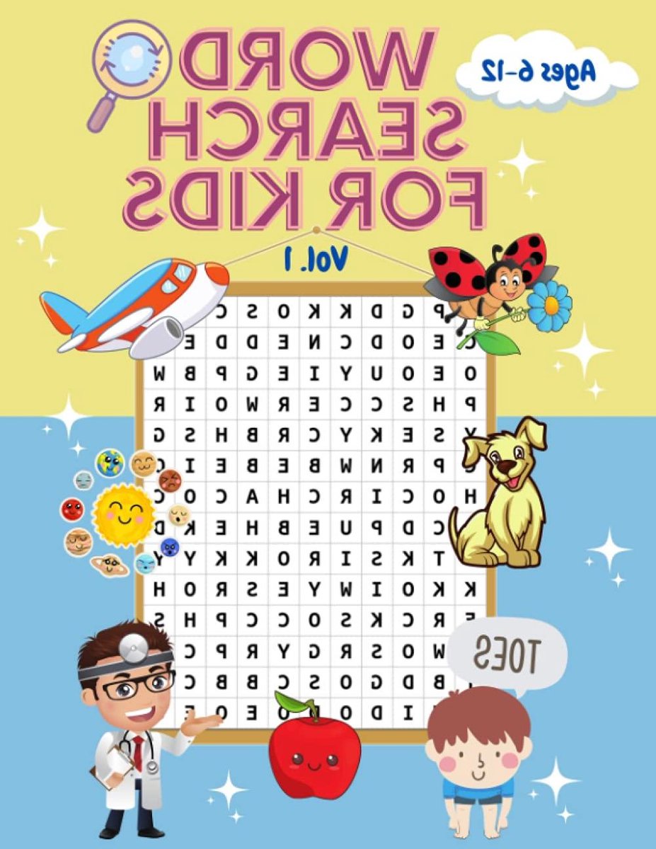 Woordzoeker Kinderen - Puzzelboek Spelletjes - Leesvaardigheid Oefenen - Diverse Thema's - 8x11 inch - Niet gespecificeerd