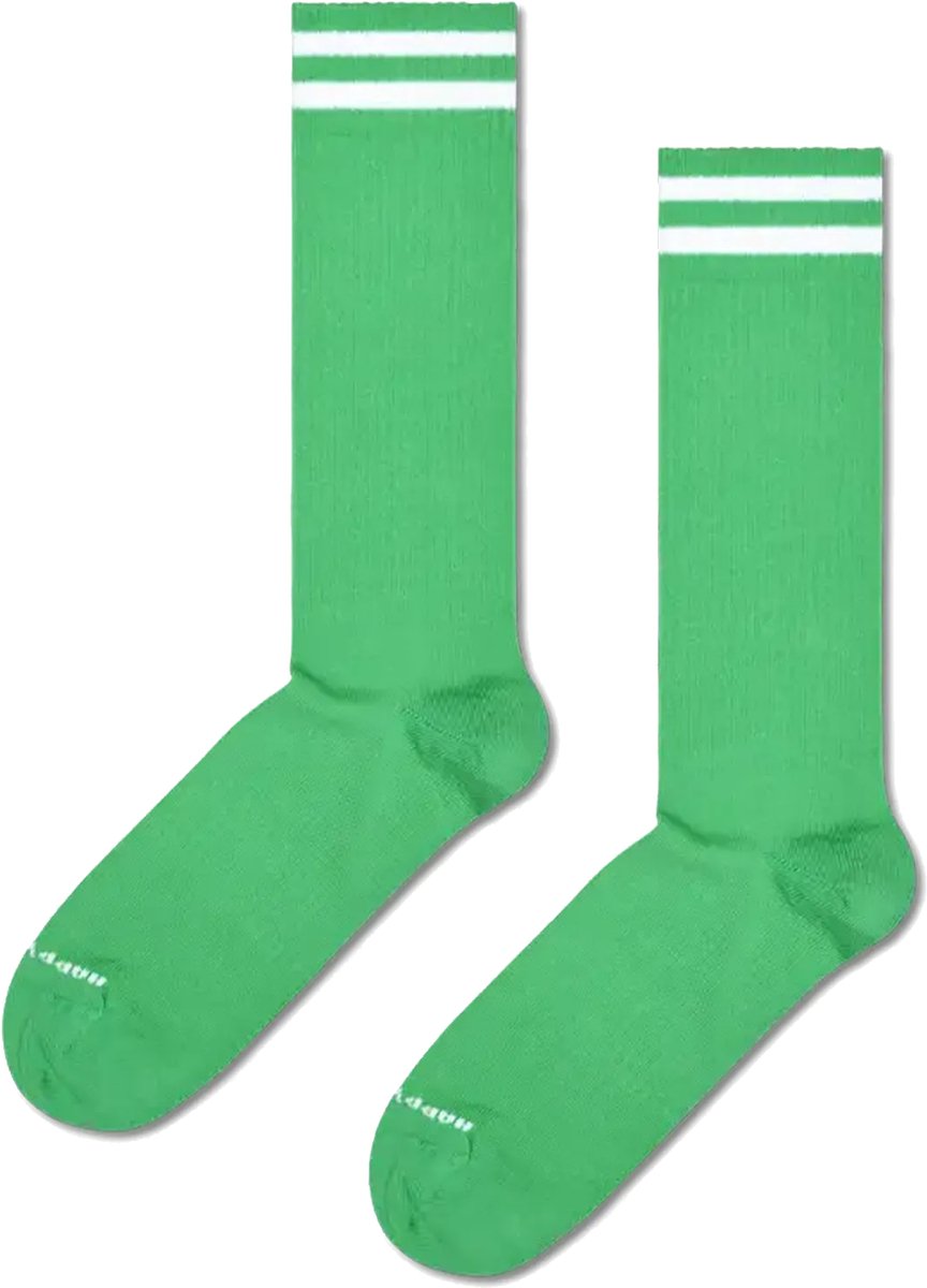 Happy Socks Solid Sneaker Sock - unisex sokken - groen - Unisex - Maat: 36 - 40