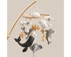 Fay&May Babymobiel Dolfijn en Manta - Handgemaakt & Plasticvrij