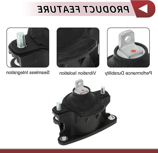 Motorsteun voor Honda Accord 9e Generatie CP2 (2008-2013) - 2.4L AT A/MT - Zwart Metaal, Hoogwaardige Vervangingsonderdelen, Duurzaam en Betrouwbaar — afbeelding 3