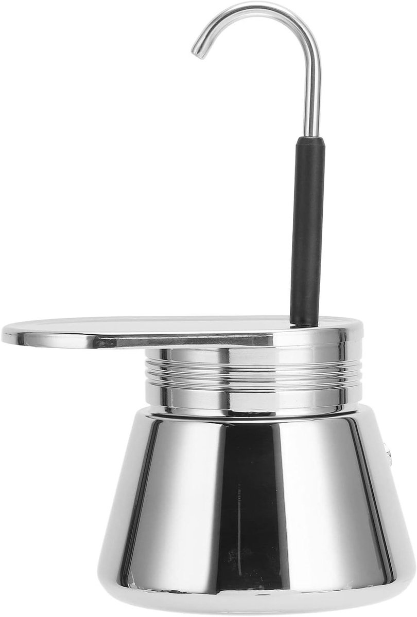 Classic Italiaanse Moka Pot 200ml - RVS Espresso Maker voor Thuis, Kantoor en Café - Perfecte Koffie Bereiden