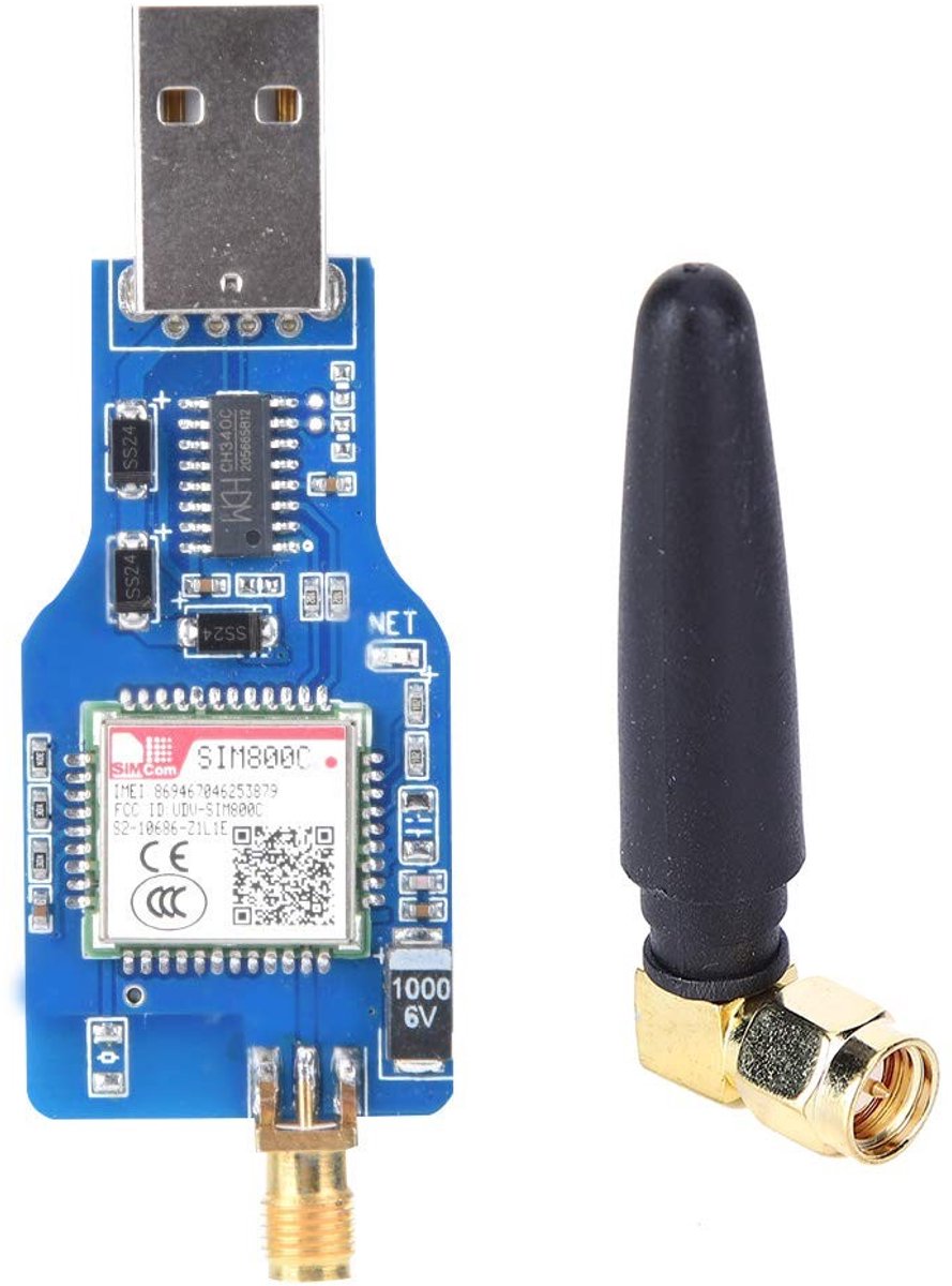 Allecto - USB-poortkaarten - GSM module - Draadloze functie - Compact formaat - SIM800C - Geschikt voor computerverbinding - 4 frequenties